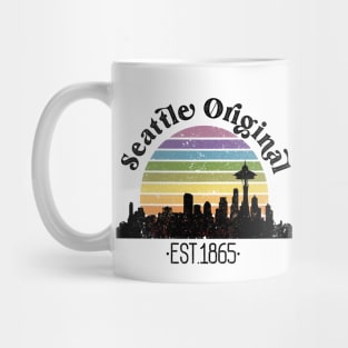 Seattle Original Retro Rainbow Mug